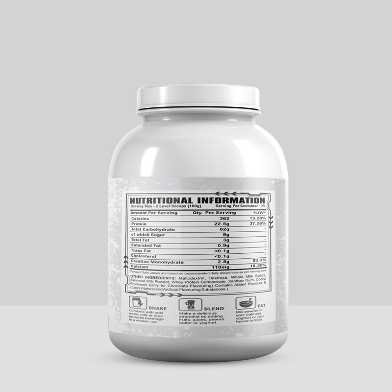 Mega Bulk Muscle Gainer, 2.5kg - Image 3